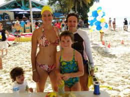 Three generations of swimmers, l to r, Alexandra Mcstay, Aislin Mcstay, and Leonor Gillette.